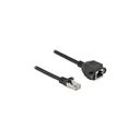Καλώδιο Δικτύου Delock extension S/FTP RJ45 Ste.< RJ45 Bu. Cat.6A 25cm Black