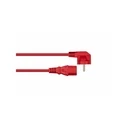 Καλώδιο Τροφοδοσίας Kabelmeister protective contact-M (90° angled) to C13 Red 1m