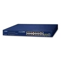 Network Switch Planet 16-Port 10/100TX 802.3at PoE + 2-Port Gigabit TP/SFP