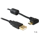 Καλώδιο USB Delock USB A -> Micro-B 90° M/M 1.00m sw