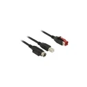 Καλώδιο USB Delock PoweredUSB Kab. 24v M > USB-B M + Hosiden 3Pin 3.0m