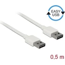 Καλώδιο USB Delock Easy-USB-Kab.2.0 A -> Easy-USB 2.0 A 0.5m White