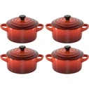 Σετ Μαγειρικά Σκεύη Le Creuset Stoneware Set of 4 petite 10x5cm volcan.