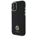 Guess GUHCP16SM4DGPK Apple iPhone 16 hardcase Silicone Logo Strass 4G black
