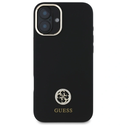 Guess GUHCP16SM4DGPK Apple iPhone 16 hardcase Silicone Logo Strass 4G black