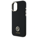 Guess GUHCP16SM4DGPK Apple iPhone 16 hardcase Silicone Logo Strass 4G black