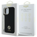 Guess GUHCP16SM4DGPK Apple iPhone 16 hardcase Silicone Logo Strass 4G black