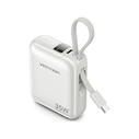 Power Bank Vention 10000mAh 35W PD with built-in cable USB-C Μπεζ