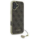 Guess GUHCP16MGF4GBR Apple iPhone 16 Plus hardcase 4G Charms Collection brown