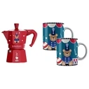 Μπρίκι Espresso Bialetti Moka Express 6TZ (300 ml) / 2 x 300 ml / Joyful Christmas Red