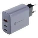 Φορτιστής Πρίζας Forcell F-ENERGY GaN VT-42B 2 x Typ C + USB A PD QC4.0 4A 65W Gray