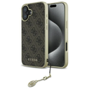 Guess GUHCP16SGF4GBR Apple iPhone 16 hardcase 4G Charms Collection brown
