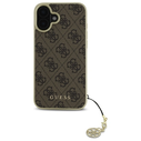 Guess GUHCP16SGF4GBR Apple iPhone 16 hardcase 4G Charms Collection brown