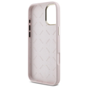 Guess GUHCP16SSMBSLP Apple iPhone 16 hardcase Silicone Script Metal Logo & Frame pink
