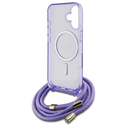Guess GUHMP16SHCTSGNSU Apple iPhone 16 hardcase Crossbody Cord Script MagSafe purple