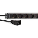 Αξεσουάρ για Καμπίνες Δικτύου Digitus power strip 9-way 19" Alu. 1HE 2m Black