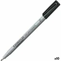 Μαρκαδόροι Staedtler foil pen Lumocolor non-perm F Black 10 pieces