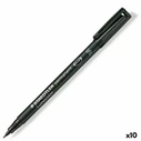 Μαρκαδόροι Staedtler foil pen Lumocolor perm S Black 10 pieces
