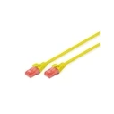 Καλώδιο Δικτύου Digitus Cat6 U/UTP 2xRJ45 1.0m Yellow Lever Protection Polybeutel