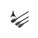Καλώδιο Manhattan power cable 2xC13 on C14 1,8m Black