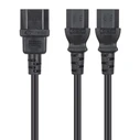 Καλώδιο Manhattan power cable 2xC13 on C14 1,8m Black
