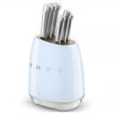 SMEG Σετ Μαχαιριών με Μπλοκ 50's Style Pastel Blue (KBSF02PB)