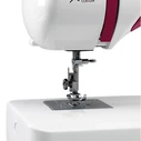 JATA Sewing Machine Double Needle Electronic Pedal Portable 70W MC695 White-Red