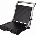 Διπλό Ηλεκτρικό Grill JATA GR1100 2000W Μαύρο-Ασημί, Μη-Κολλητική Επιφάνεια, Άνοιγμα 180°, Ρυθμιζόμενο Άνω Πλάκας 6 Θέσεων
