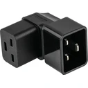 kabelmeister Power Adapter IEC C20 (plug) to IEC C19 (socket), Angled Up/Down, Black