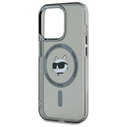 Karl Lagerfeld KLHMP15LHLSCHK Apple iPhone 15 Pro hardcase IML Metal Choupette Head MagSafe black