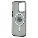 Karl Lagerfeld KLHMP15LHLSCHK Apple iPhone 15 Pro hardcase IML Metal Choupette Head MagSafe black