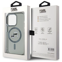 Karl Lagerfeld KLHMP15LHLSKCK Apple iPhone 15 Pro hardcase IML Metal Karl&Choupette Head MagSafe black