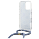 Guess GUHCP16LHC4SEB Apple iPhone 16 Pro hardcase Crossbody Cord 4G Print blue