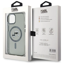 Karl Lagerfeld KLHMP15SHLSKCK Apple iPhone 15 hardcase IML Metal Karl&Choupette Head MagSafe black