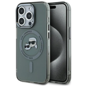 Karl Lagerfeld KLHMP15XHLSKCK Apple iPhone 15 Pro Max hardcase IML Metal Karl&Choupette Head MagSafe black