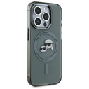 Karl Lagerfeld KLHMP15XHLSKCK Apple iPhone 15 Pro Max hardcase IML Metal Karl&Choupette Head MagSafe black