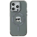 Karl Lagerfeld KLHMP15XHLSKIK Apple iPhone 15 Pro Max hardcase IML Metal Karl Head MagSafe black