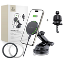 Tech-Protect MM15W-V6 Qi2 Magnetic Magsafe Dashboard & Vent Car Mount Wireless Charger 15W Black