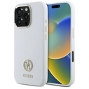 Guess GUHCP16LM4DGPH Apple iPhone 16 Pro hardcase Silicone Logo Strass 4G white