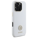 Guess GUHCP16LM4DGPH Apple iPhone 16 Pro hardcase Silicone Logo Strass 4G white