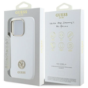 Guess GUHCP16LM4DGPH Apple iPhone 16 Pro hardcase Silicone Logo Strass 4G white