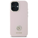 Guess GUHCP16SM4DGPP Apple iPhone 16 hardcase Silicone Logo Strass 4G pink