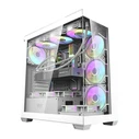 Darkflash DS900 White Midi Tower Κουτί Υπολογιστή με Πλαϊνό Παράθυρο και 7 ARGB FansΜΕ ΞΕΚΟΛΛΗΜΕΝΟ ΤΟ ΕΝΑ ΠΟΔΑΡΑΚΙ (ΒΛΕΠΕ ΕΙΚΟΝΑ 2)
