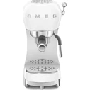 SMEG Espresso Coffee Machine 50's Style White ECF12WHEU + MFF02