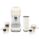 SMEG Μηχανή Εσπρέσο 50's Style Κρεμ ECF12CREU με Αφρογαλίδα MFF02