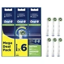 Oral‑B Pro CrossAction Replacement Brush Heads - 6 Pack (White)