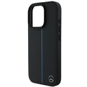 Mercedes MEHMP16L23RURBK Apple iPhone 16 Pro hardcase MB Blue Line Leather MagSafe black
