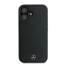 Mercedes MEHMP16S23RBARK Apple iPhone 16 hardcase Textured And Plain Leather MagSafe black