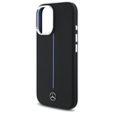 Mercedes MEHMP16S23SUMBK Apple iPhone 16 hardcase Silicone Blue Stripe MagSafe black