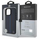 Mercedes MEHMP16X23RURBV Apple iPhone 16 Pro Max hardcase MB Blue Line Leather MagSafe navy